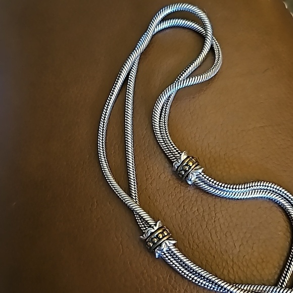 VTG BRIGHTON Two-tone Snake Chain Belt Small to Medium main image 5